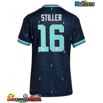 Camisa de Futebol Alemanha Angelo Stiller #16 Equipamento Secundário Mulheres Mundo 2026 Manga Curta